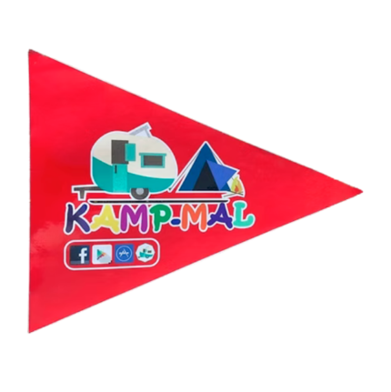 Kamp-Mal Large Flag Shape Sticker